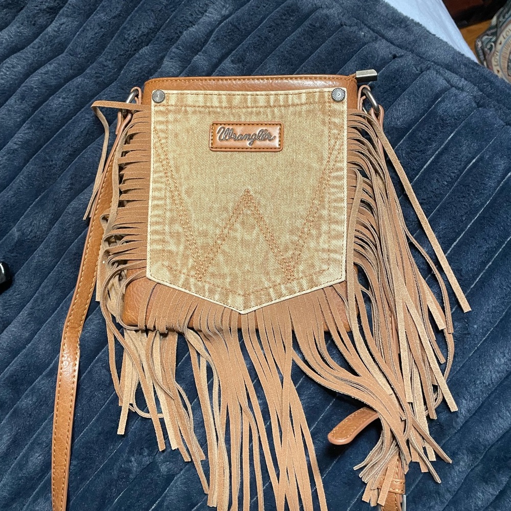 Wrangler Brown Fringe Crossbody Bag